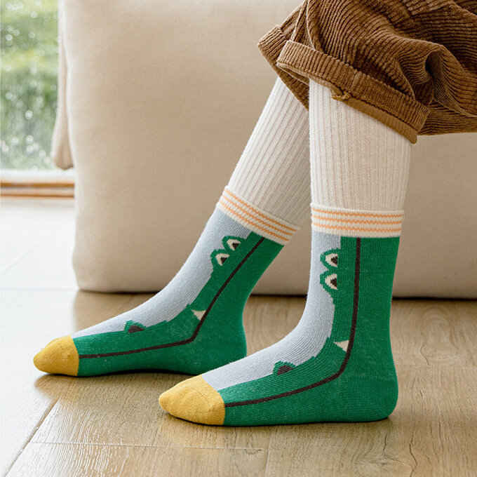 【腳ㄚ子】幼/兒童棉質中筒襪_萌龍傳說_ilbB005