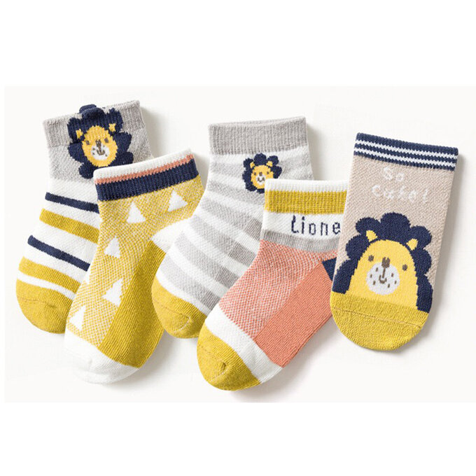 【腳ㄚ子】幼/兒童透氣網眼襪_呆萌獅_ilbF012
