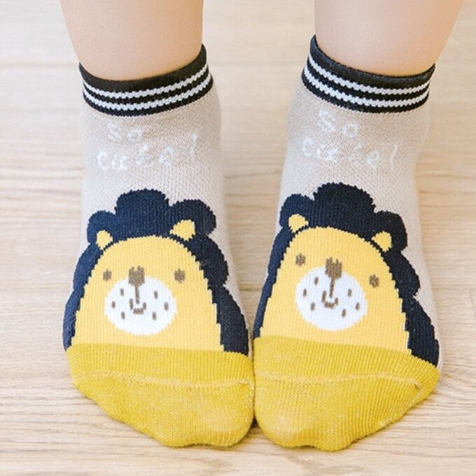 【腳ㄚ子】幼/兒童透氣網眼襪_呆萌獅_ilbF012