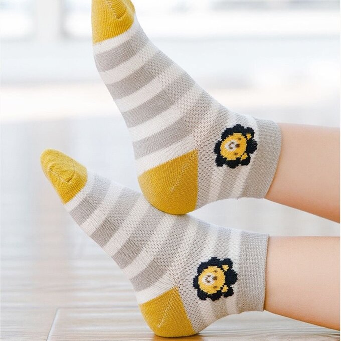 【腳ㄚ子】幼/兒童透氣網眼襪_呆萌獅_ilbF012