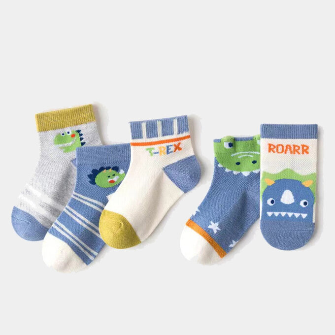 【腳ㄚ子】幼/兒童透氣網眼襪_恐龍樂園_ilbF015