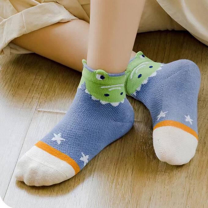 【腳ㄚ子】幼/兒童透氣網眼襪_恐龍樂園_ilbF015