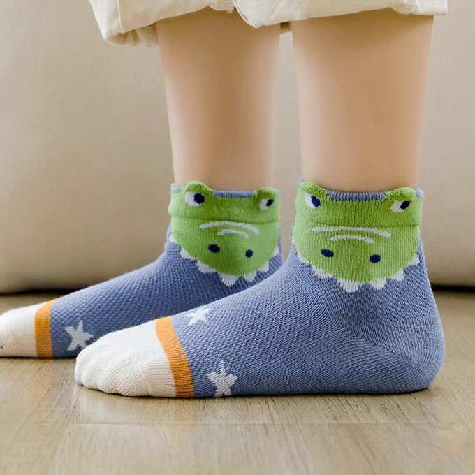 【腳ㄚ子】幼/兒童透氣網眼襪_恐龍樂園_ilbF015