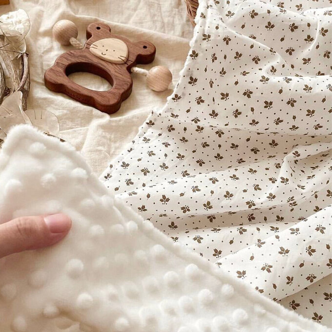 [正韓Hello HiZoo] 手工製純棉柔感親膚幼兒安撫毯/冷氣毯/絨毛被毯/午睡毯_Maple Leaf_HH054