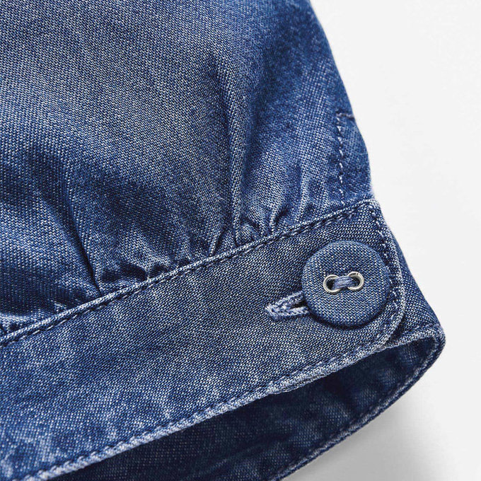 英國 JoJo Maman BeBe 超優質嬰幼兒/兒童100% 純棉短褲_牛仔藍_JJB8314