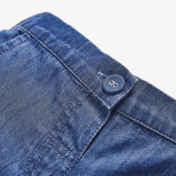 英國 JoJo Maman BeBe 超優質嬰幼兒/兒童100% 純棉短褲_牛仔藍_JJB8314