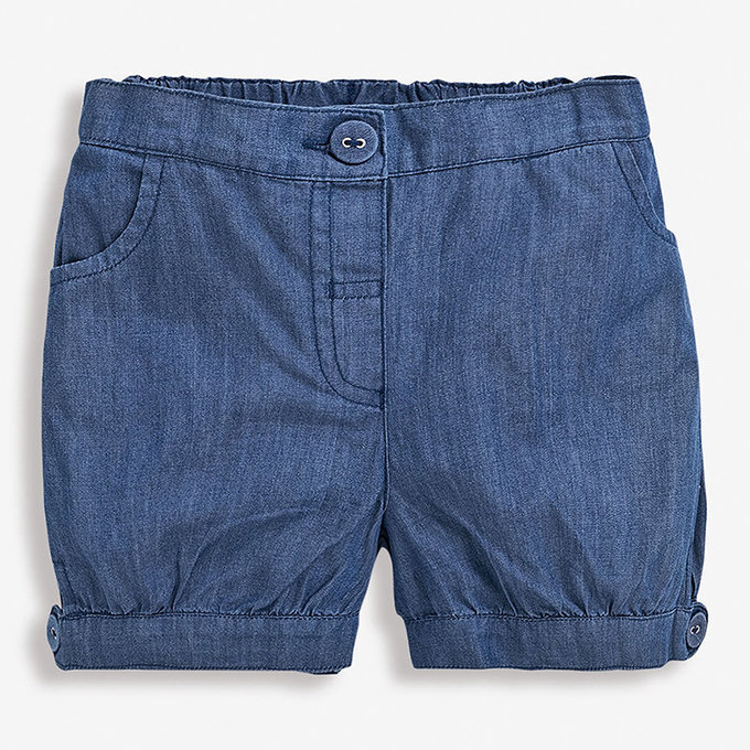 英國 JoJo Maman BeBe 超優質嬰幼兒/兒童100% 純棉短褲_牛仔藍_JJB8314