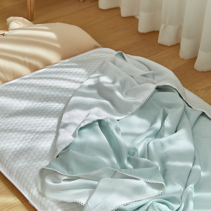 [正韓Hello HiZoo] 3D透氣雙面涼感被/透氣被/冷氣被_兒童款_薄荷綠_HH060