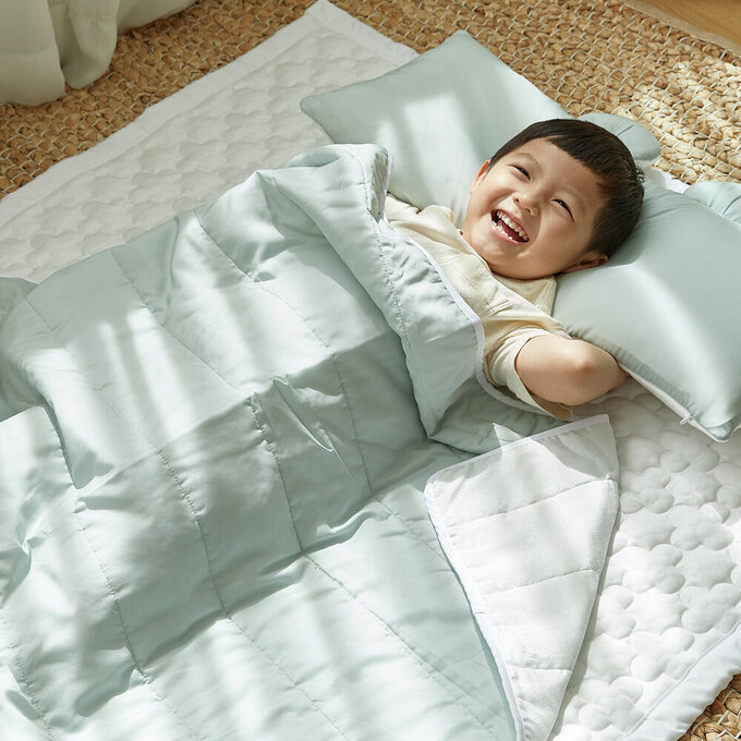 [正韓Hello HiZoo] 3D透氣雙面三層涼感四季被/涼被/透氣被/冷氣被_薄荷綠_HH062