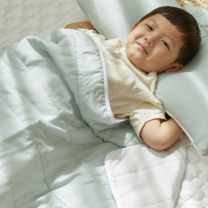 [正韓Hello HiZoo] 3D透氣雙面三層涼感四季被/涼被/透氣被/冷氣被_薄荷綠_HH062