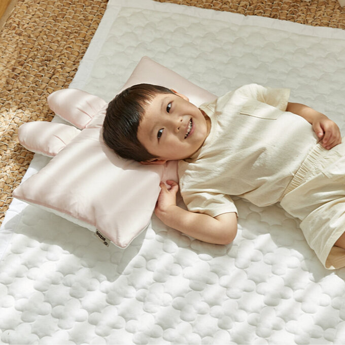 [正韓Hello HiZoo] 極度冰涼Sherbetcool 兒童涼感造型抗菌防蟎雙面枕/涼感枕/護脊/護頸枕_兔耳_HH064