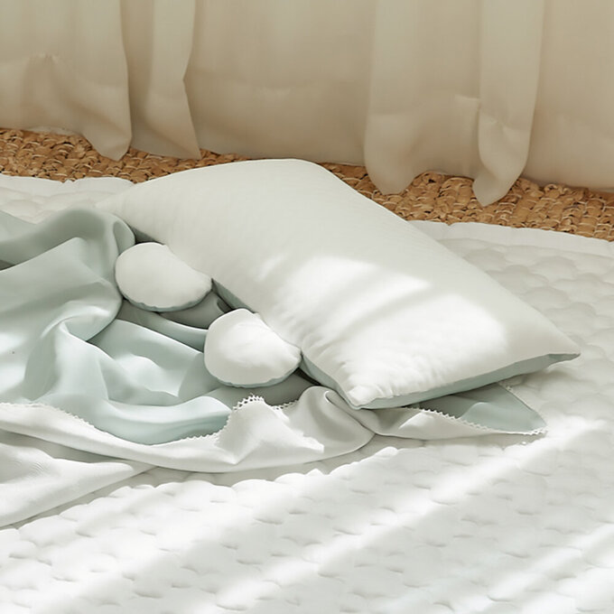 [正韓Hello HiZoo] 極度冰涼Sherbetcool 兒童涼感造型抗菌防蟎雙面枕/涼感枕/護脊/護頸枕_熊耳_HH065