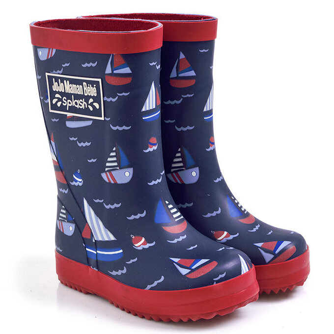 英國 JoJo Maman BeBe 嬰幼兒童雨鞋_乘風破浪(JJWG1-014)
