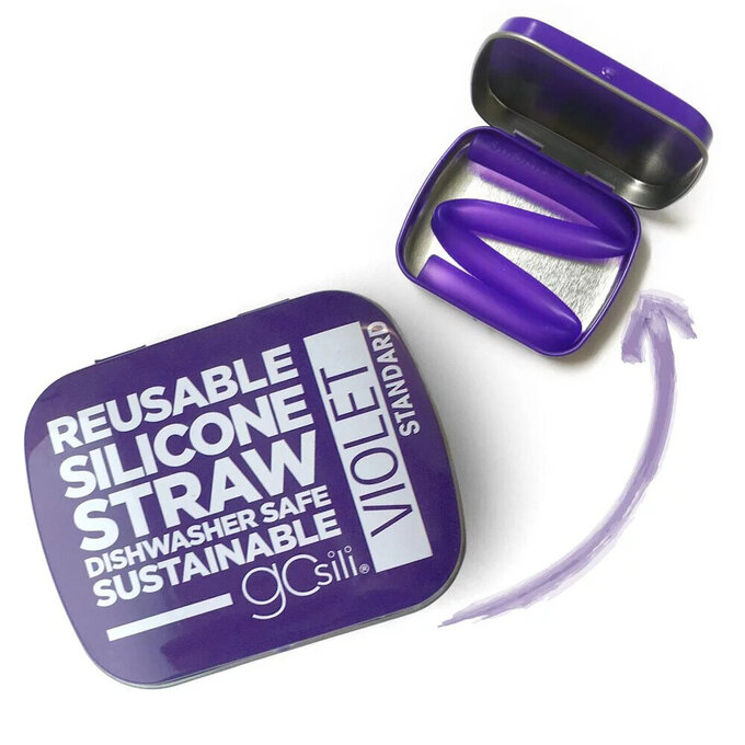 美國gosili/silikids ❚ 20cm ❚ 單支吸管隨行口袋組--紫羅蘭_SK009