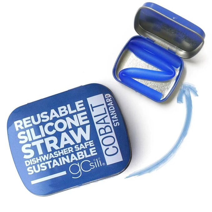 美國gosili/silikids ❚ 20cm ❚ 單支吸管隨行口袋組--大海藍_SK010