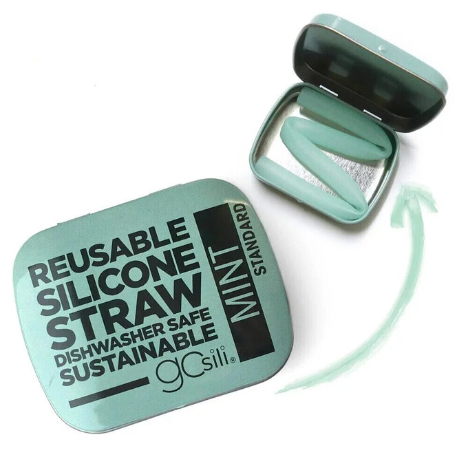 美國gosili/silikids ❚ 20cm ❚ 單支吸管隨行口袋組--薄荷綠_SK011