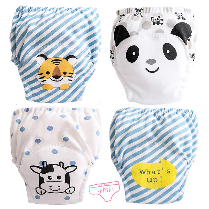 【小pipi】純棉兒童七層學習褲/訓練褲4入組_晴空搭檔_PL007