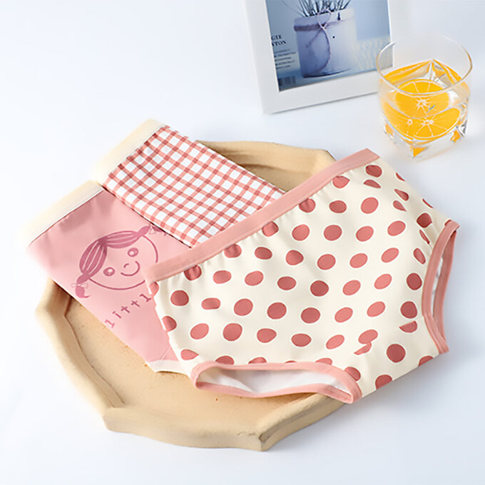 小pipi_有機純棉兒童三角內褲3件組_女童_甜蜜女孩_PG3002