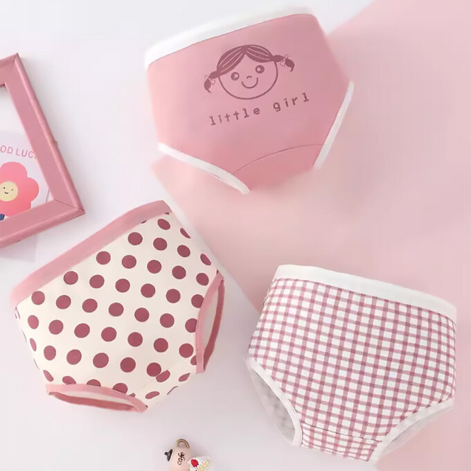 小pipi_有機純棉兒童三角內褲3件組_女童_甜蜜女孩_PG3002