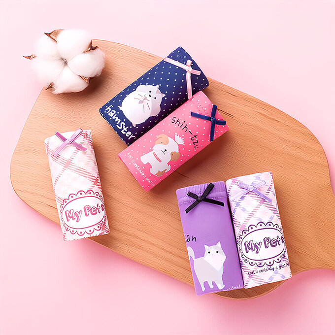 小pipi_純棉兒童三角內褲5件組_女童_我的寶貝_PG5008