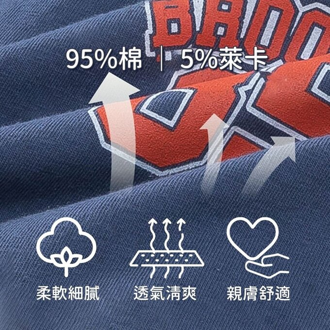 小pipi_純棉兒童四角平口內褲5件組_男童_搖滾字母_PB5009