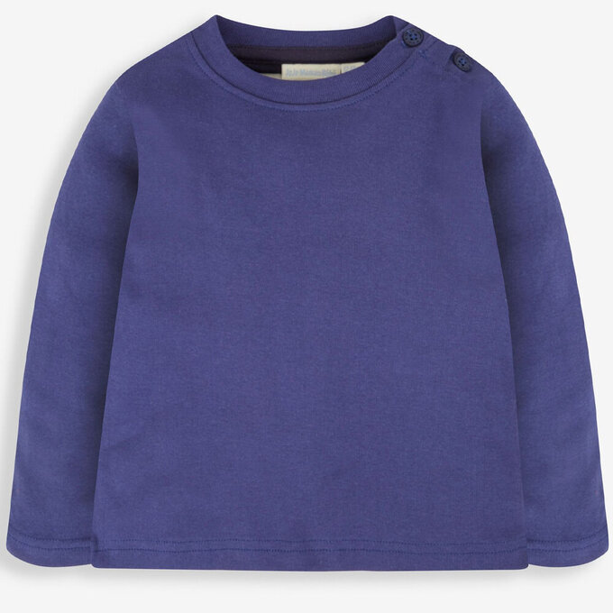 英國 JoJo Maman BeBe 幼/兒童100%純棉長袖上衣2件組(可當內搭)_經典寶藍_JJL1515