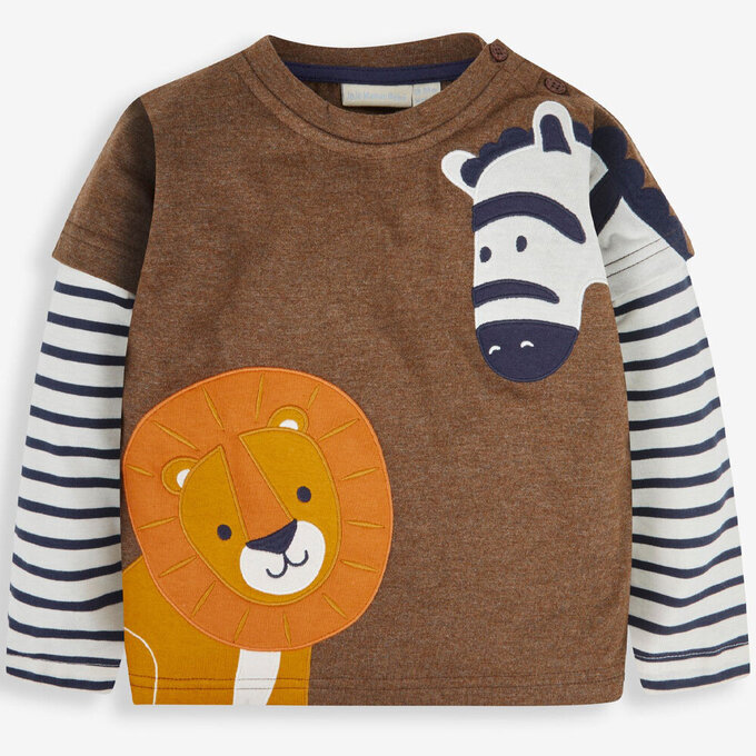 英國 JoJo Maman BeBe 幼/兒童超優質100%純棉長袖上衣_好朋友_JJL1407