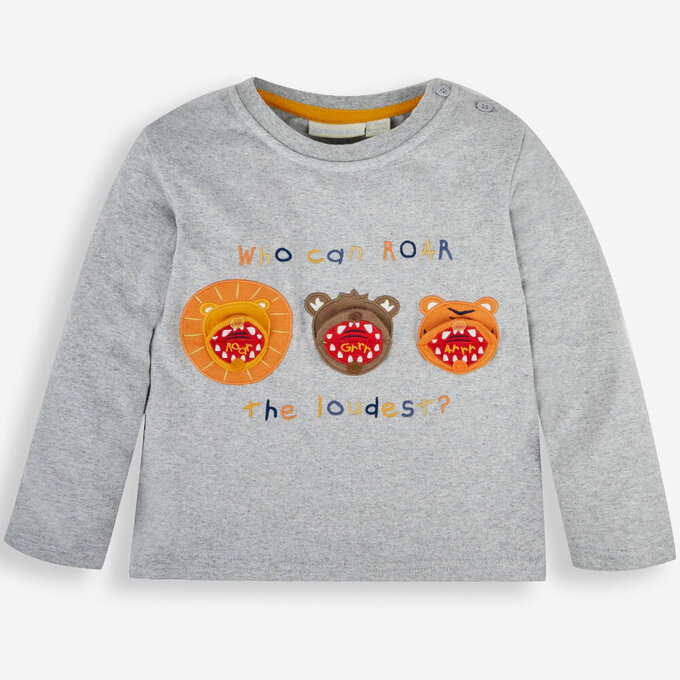 英國 JoJo Maman BeBe 幼/兒童超優質100%純棉長袖上衣_野獸合唱團_JJL1408