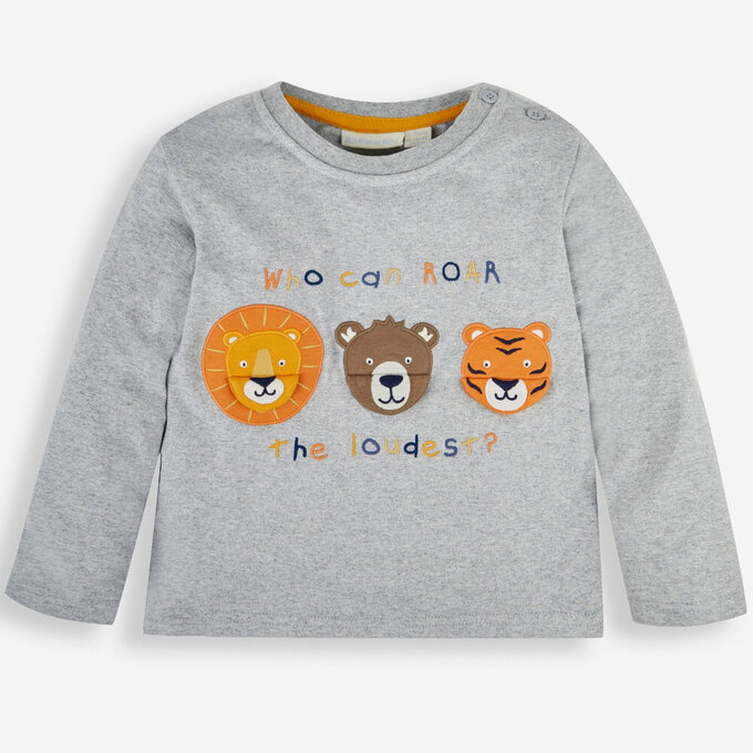 英國 JoJo Maman BeBe 幼/兒童超優質100%純棉長袖上衣_野獸合唱團_JJL1408