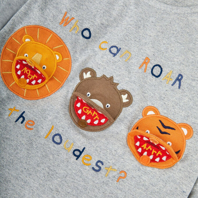 英國 JoJo Maman BeBe 幼/兒童超優質100%純棉長袖上衣_野獸合唱團_JJL1408