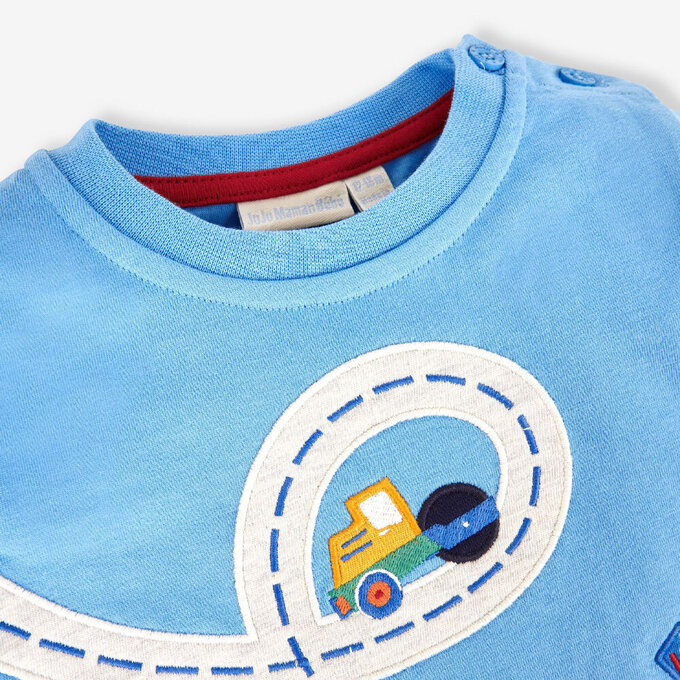 英國 JoJo Maman BeBe 幼/兒童超優質100%純棉長袖上衣_施工地圖_JJL1429