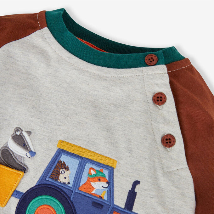 英國 JoJo Maman BeBe 幼/兒童超優質100%純棉長袖上衣_露營去_JJL1448