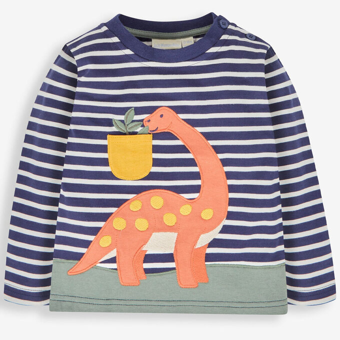 英國 JoJo Maman BeBe 幼/兒童超優質100%純棉長袖上衣_長頸龍_JJL1457