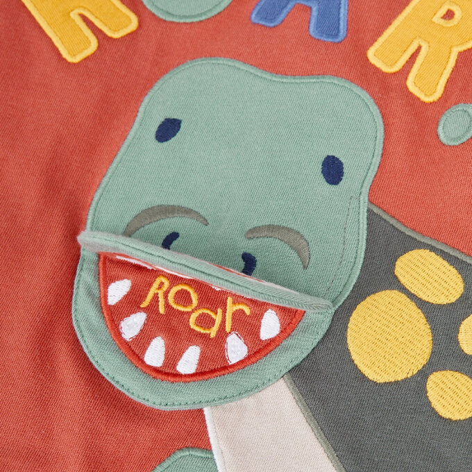 英國 JoJo Maman BeBe 幼/兒童超優質100%純棉長袖上衣_抱抱暴龍_JJL1461