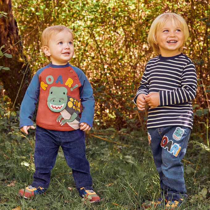 英國 JoJo Maman BeBe 幼/兒童超優質100%純棉長袖上衣_抱抱暴龍_JJL1461