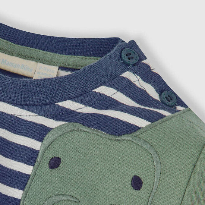 英國 JoJo Maman BeBe 幼/兒童超優質100%純棉長袖上衣_恐龍朋友_JJL1462