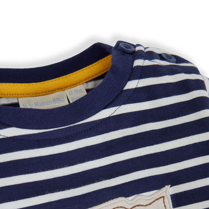 英國 JoJo Maman BeBe 幼/兒童超優質100%純棉長袖上衣_牛仔暴龍_JJL1555