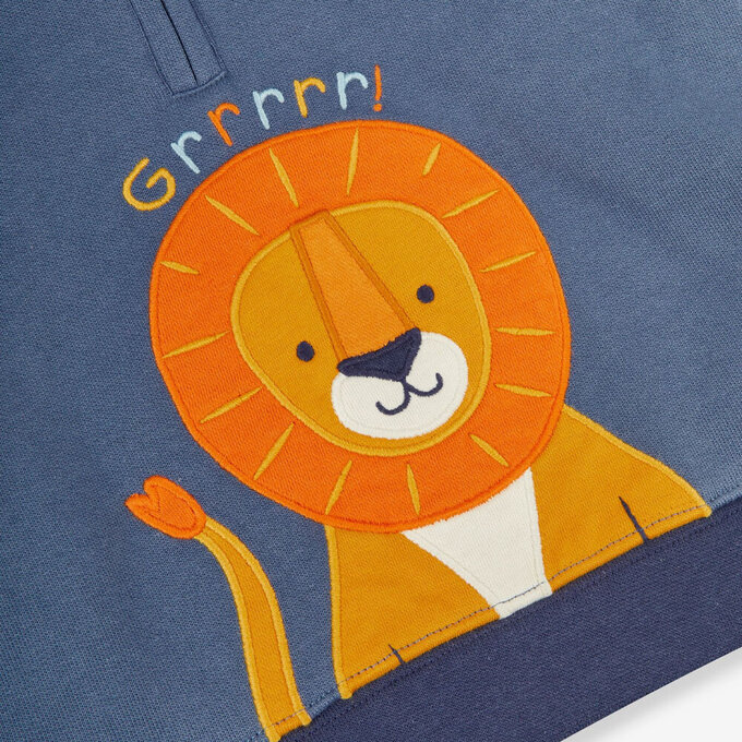 英國 JoJo Maman BeBe 幼/兒童超優質100%純棉長袖連帽上衣/帽T_小獅王_JJL1181