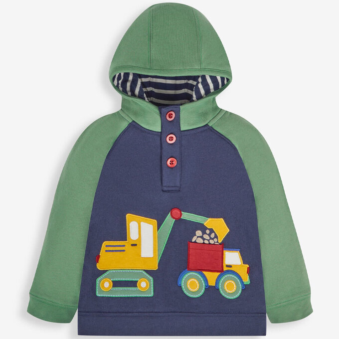 英國 JoJo Maman BeBe 幼/兒童超優質100%純棉長袖連帽上衣/帽T_施工時間_JJL1216