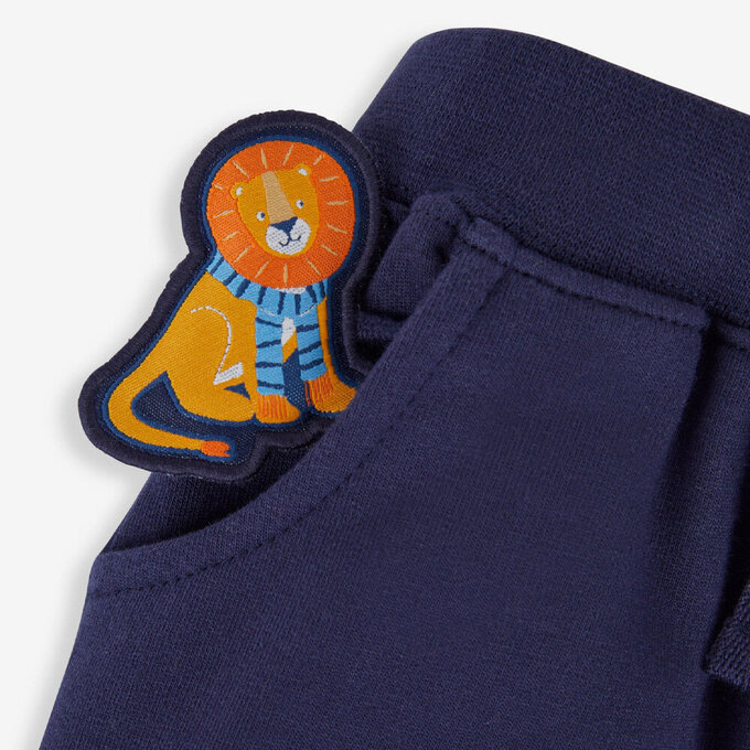 英國 JoJo Maman BeBe 幼/兒童超優質秋冬100%純棉長褲_獅子_JJL1372