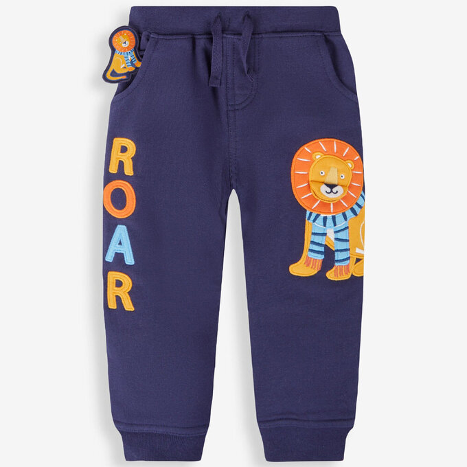 英國 JoJo Maman BeBe 幼/兒童超優質秋冬100%純棉長褲_獅子_JJL1372