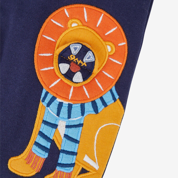 英國 JoJo Maman BeBe 幼/兒童超優質秋冬100%純棉長褲_獅子_JJL1372