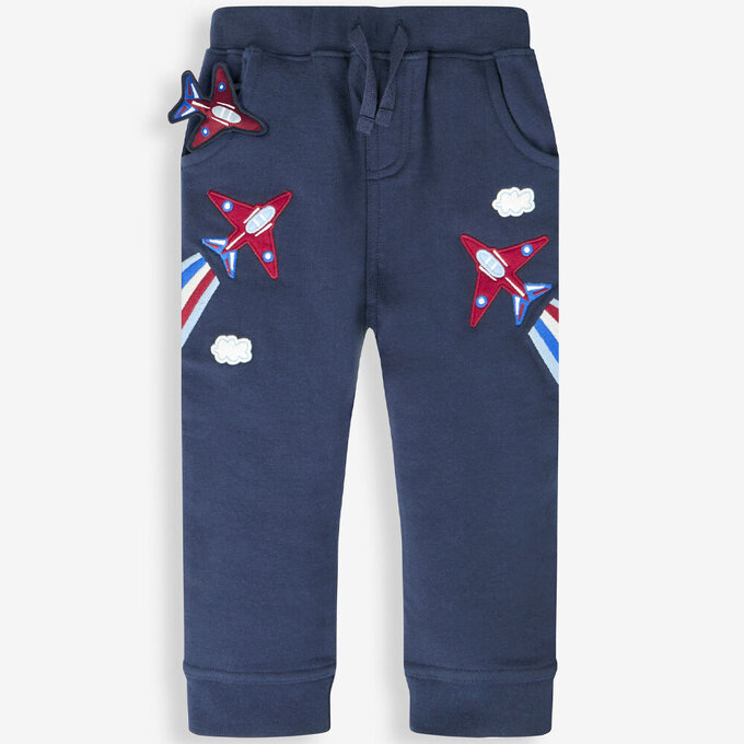 英國 JoJo Maman BeBe 幼/兒童超優質秋冬100%純棉長褲_噴射機_JJL1377