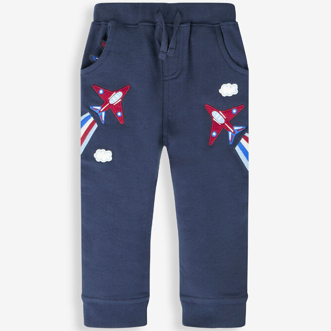 英國 JoJo Maman BeBe 幼/兒童超優質秋冬100%純棉長褲_噴射機_JJL1377