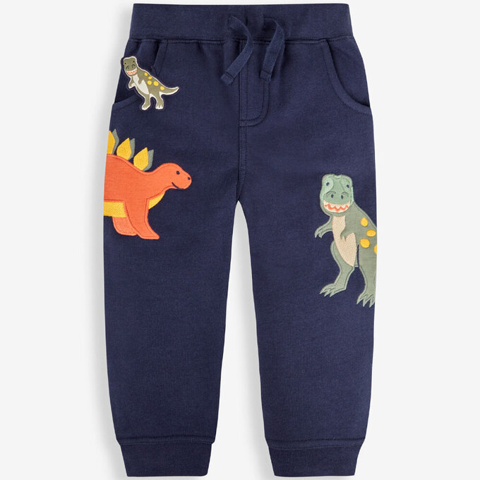 英國 JoJo Maman BeBe 幼/兒童超優質秋冬100%純棉長褲_搖擺恐龍_JJL1394