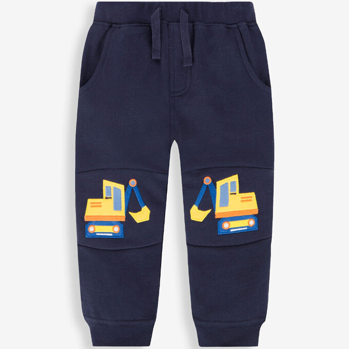 英國 JoJo Maman BeBe 幼/兒童超優質秋冬100%純棉長褲_挖土機_JJL1395