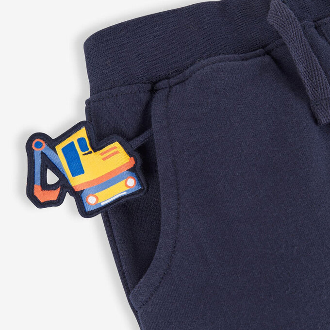 英國 JoJo Maman BeBe 幼/兒童超優質秋冬100%純棉長褲_挖土機_JJL1395