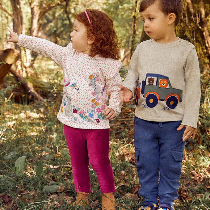 英國 JoJo Maman BeBe 幼/兒童超優質100%純棉2入組工裝褲_寶藍_JJH2978I