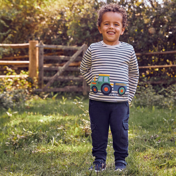 英國 JoJo Maman BeBe 幼/兒童超優質100%純棉2入組工裝褲_卡其藍_JJH2978T