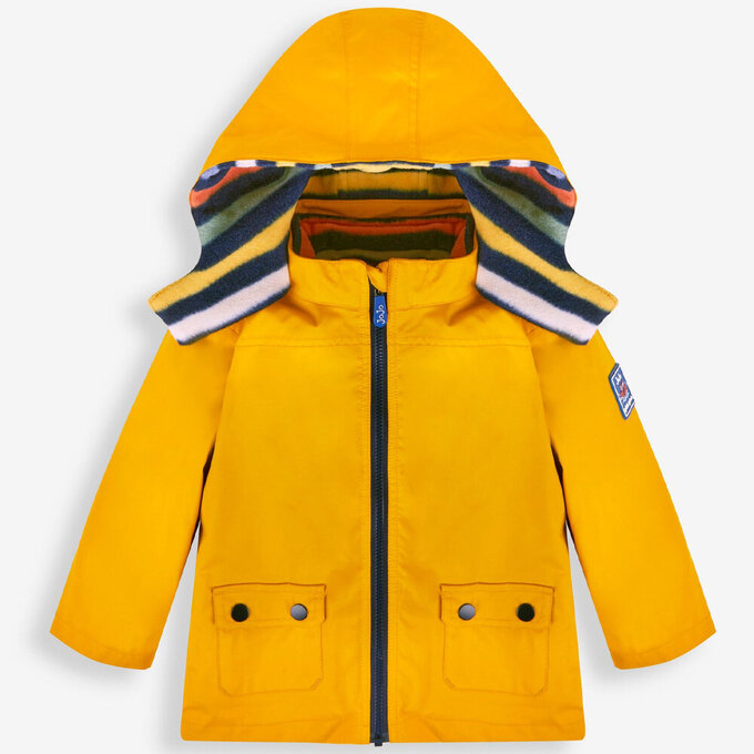 英國 JoJo Maman BeBe 四合一多功能防水保暖連帽外套_黃色綵帶_JJL1649
